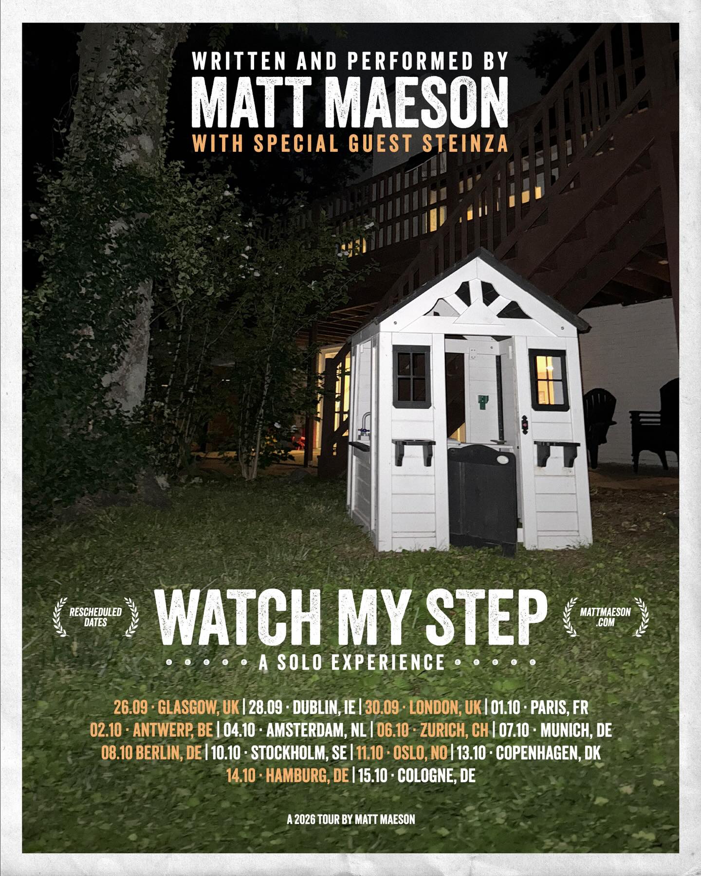 Matt Maeson Watch My Step Tour Poster 2026